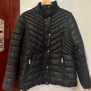 Kenneth Cole Women's Full Zip Hooded Packable Jacket - Size Medium